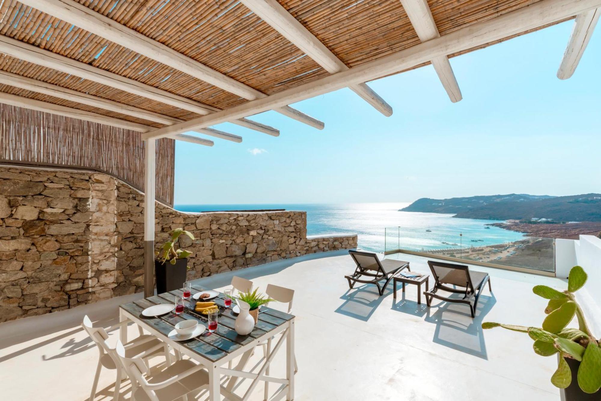 Mykonos Town Elia House With Amazing View On The Beach Mykonosヴィラ エクステリア 写真